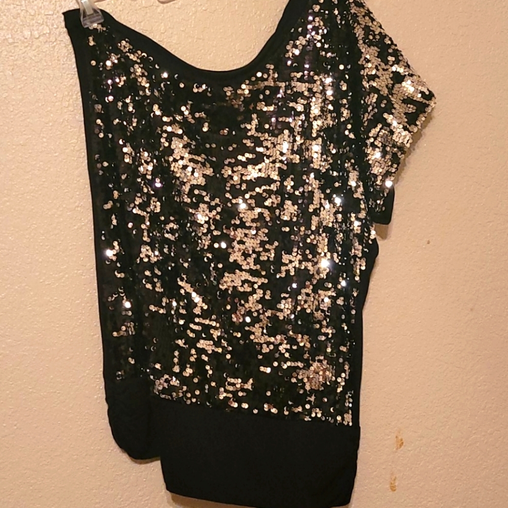 Black sequence blouse